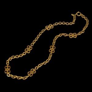 Chanel Vintage Gold Plated CC Logo Chain Necklace